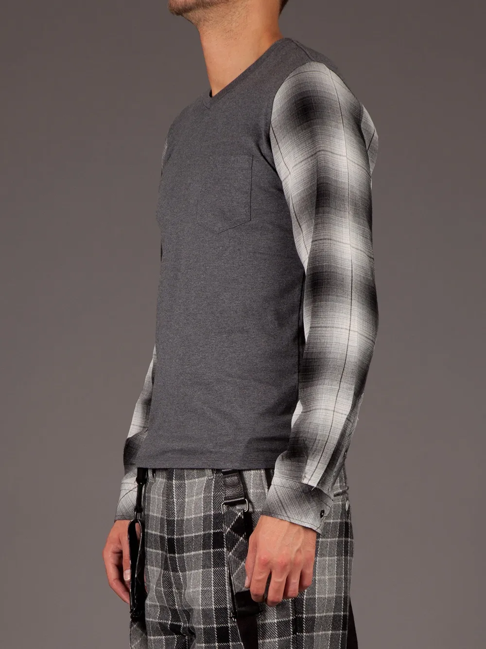 Hombre Maison Mihara Yasuhiro Camisa Con Mangas A Cuadros 5 Hombre Maison Mihara Yasuhiro Camisa Con Mangas A Cuadros - Imagen 3