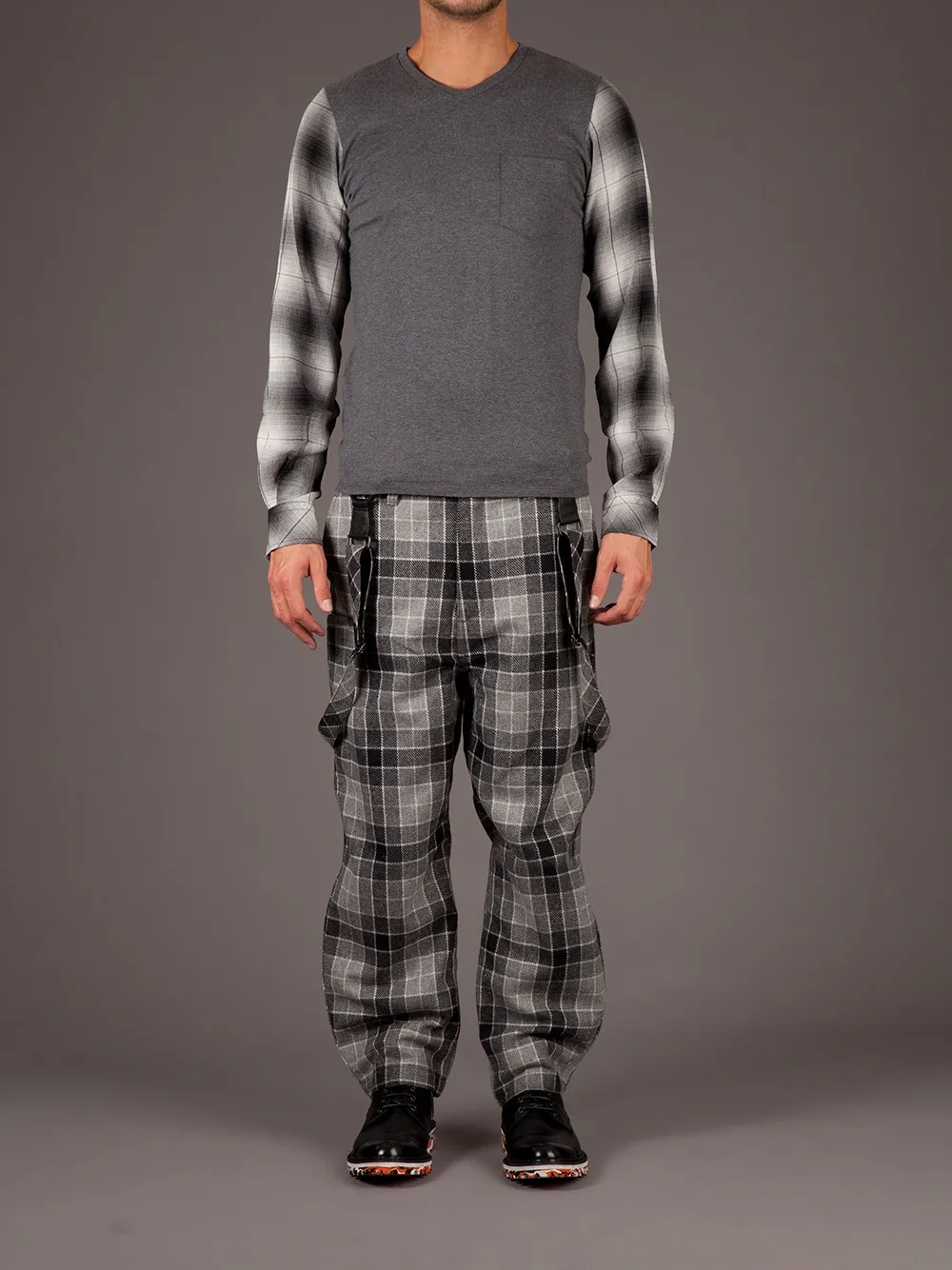 Hombre Maison Mihara Yasuhiro Camisa Con Mangas A Cuadros 4 Hombre Maison Mihara Yasuhiro Camisa Con Mangas A Cuadros - Imagen 2