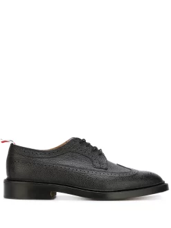 Hombre Thom Browne Zapatos Oxford Tipo Brogue De Cuero Texturizado