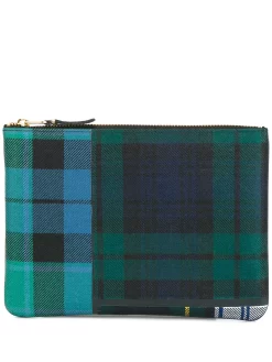 Hombre Comme Des Garçons Wallet Clutch En Patchwork A Cuadros