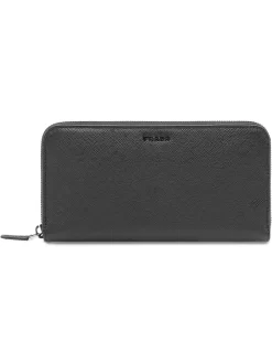 Hombre Prada Cartera De Piel Saffiano