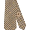 Hombre Gucci Corbata De Seda Con GG Y Abejas