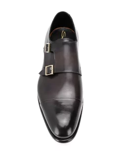 Hombre Santoni Mocasines Con Doble Hebilla Y Puntera En Punta -Masculina Moda Tienda 14626846 22852916 1000