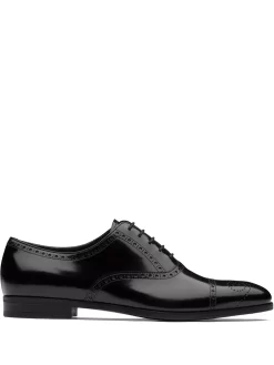 Hombre Prada Zapatos Oxford Con Acabado Cepillado