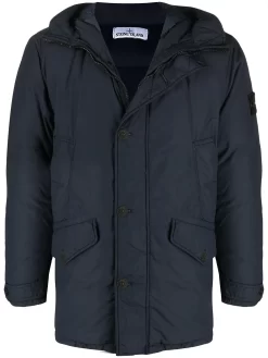 Hombre Stone Island Parka A Media Pierna Con Capucha