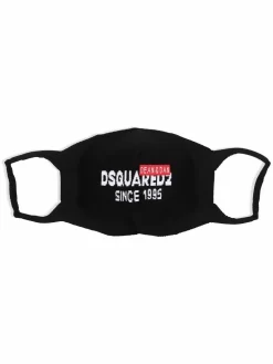 Hombre Dsquared2 Mascarilla Con Logo En Intarsia