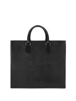 Hombre Dolce & Gabbana Bolso Shopper Edge Con Logo En Relieve