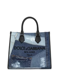 Hombre Dolce & Gabbana Bolso Shopper Vaquero Con Diseño Patchwork