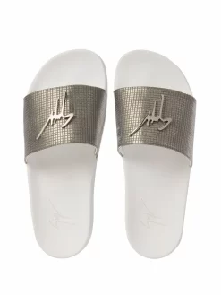 Hombre Giuseppe Zanotti Chanclas Brett Con Placa Del Logo -Masculina Moda Tienda 17051789 34376798 1000