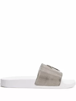 Hombre Giuseppe Zanotti Chanclas Brett Con Placa Del Logo