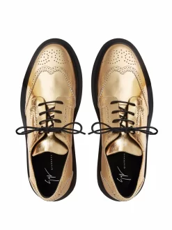 Hombre Giuseppe Zanotti Zapatos De Vestir Harold Con Efecto Metalizado -Masculina Moda Tienda 17052632 34378029 1000