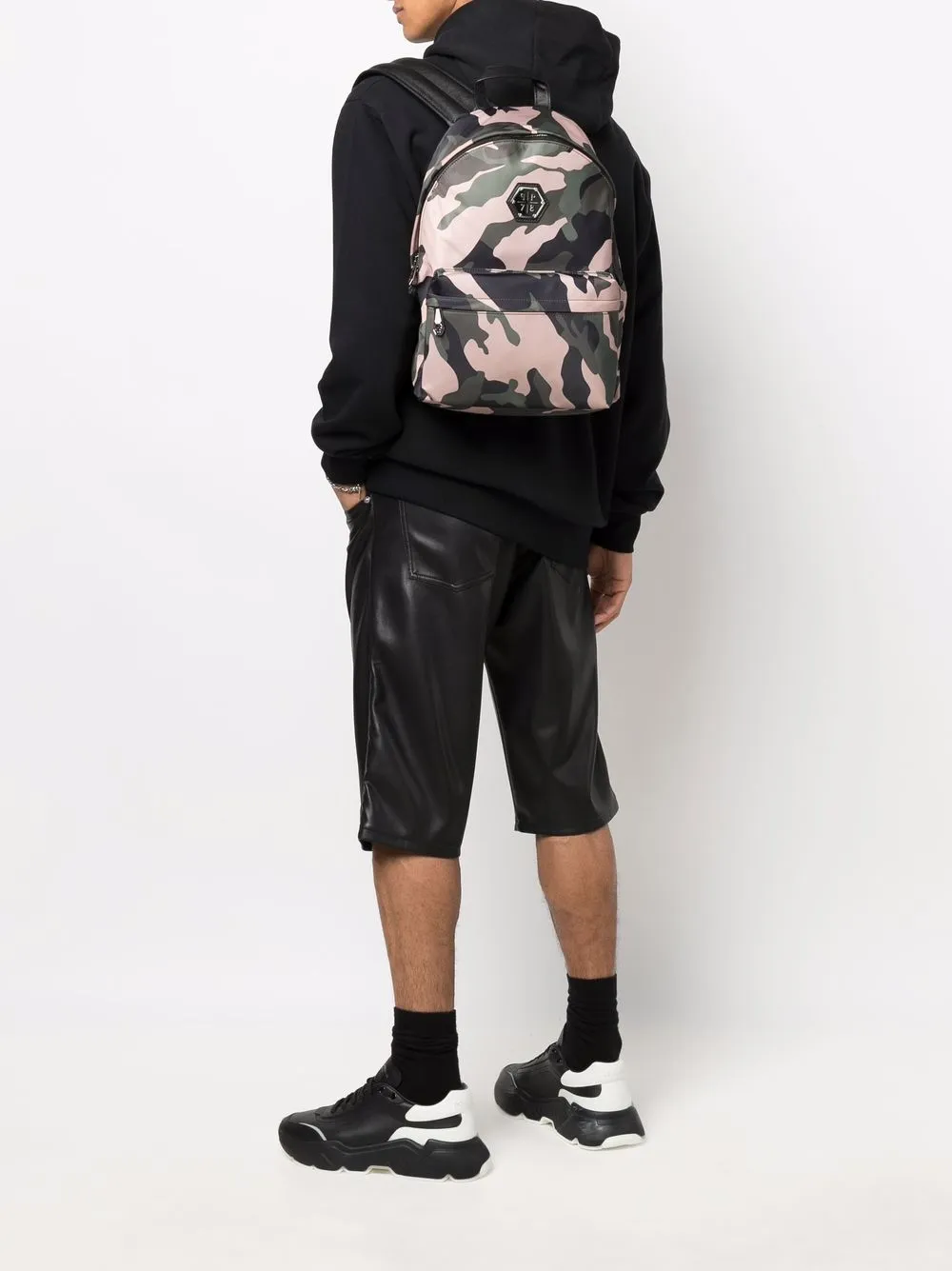 Hombre Philipp Plein Mochila Con Motivo Militar 4 Hombre Philipp Plein Mochila Con Motivo Militar - Imagen 2