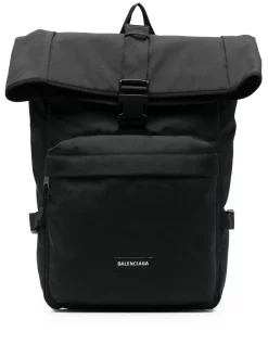 Hombre Balenciaga Mochila Messenger Con Parche Del Logo