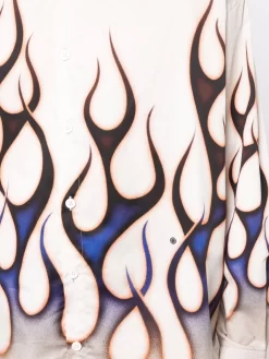 Hombre Etudes Camisa Con Llamas Estampadas -Masculina Moda Tienda 17737897 38677914 1000