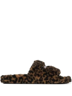 Hombre Balenciaga Chanclas Con Estampado De Leopardo