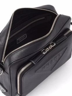 Hombre Prada Bolso Cuero Saffiano Con Logo En Relieve -Masculina Moda Tienda 18195293 38719367 1000