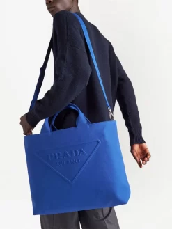 Hombre Prada Bolso Shopper Con Logo En Relieve -Masculina Moda Tienda 18349460 39435529 1000