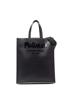 Hombre Alexander McQueen Bolso Shopper Con Logo Estampado