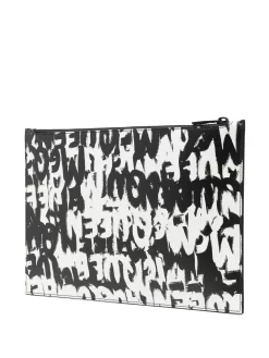 Hombre Alexander McQueen Bolso De Mano Graffiti Estampado -Masculina Moda Tienda 18407542 40356722 1000