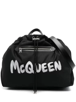 Hombre Alexander McQueen Bolsa De Equipaje Con Logo
