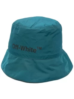 Hombre Off-White Sombrero De Pescador Con Logo Bordado