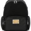 Hombre Dolce & Gabbana Mochila Con Placa Del Logo