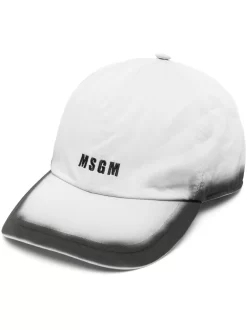 Hombre MSGM Gorra Con Logo Bordado