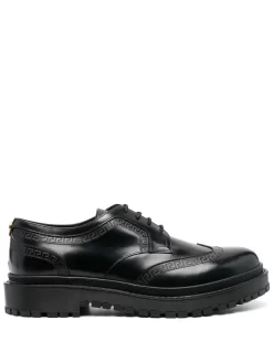 Hombre Versace Zapatos Oxford La Greca Con Cordones