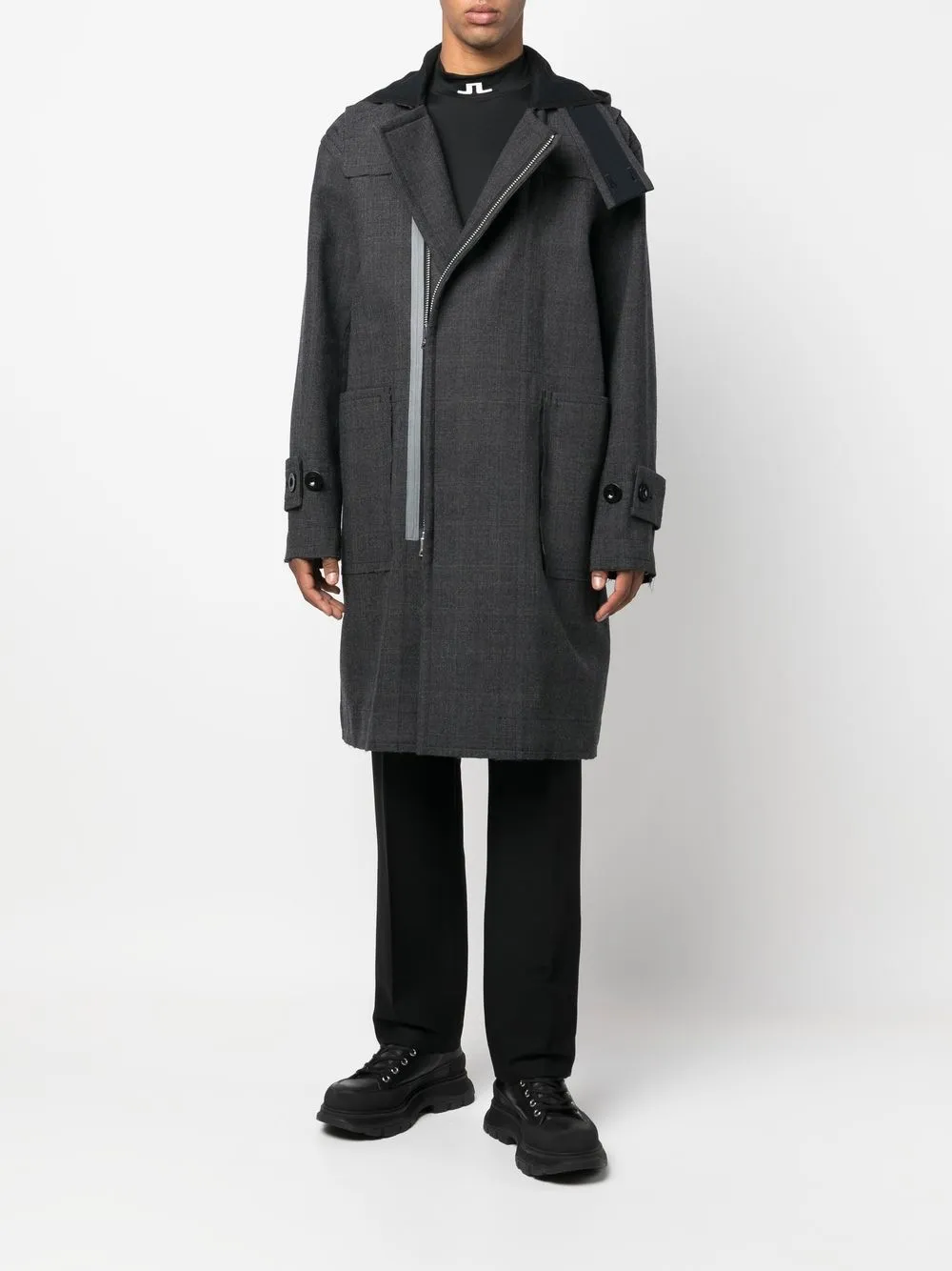 Hombre Sacai Abrigo Con Cremallera Descentrada 4 Hombre Sacai Abrigo Con Cremallera Descentrada - Imagen 2