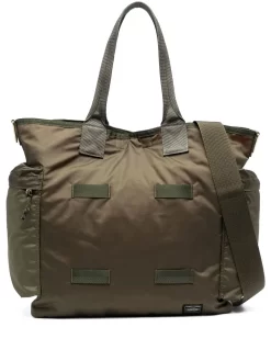 Hombre Porter-Yoshida & Co. Bolso Shopper Con Parche Del Logo