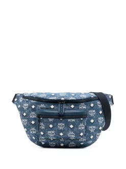 Hombre MCM Riñonera Large Fursten Denim