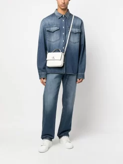 Hombre Calvin Klein Jeans Bandolera Con Placa Del Logo -Masculina Moda Tienda 19151468 43199283 1000