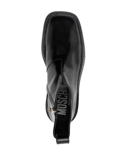Hombre Moschino Botas Con Placa Del Logo -Masculina Moda Tienda 19259514 42250770 1000