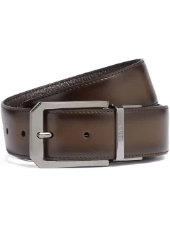 Hombre Zegna Cinturón Reversible Granulado