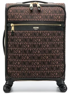 Hombre Moschino Maleta De Cuatro Ruedas Con Logo Estampado