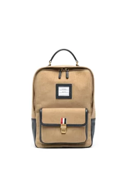 Hombre Thom Browne Mochila Con Parche Del Logo