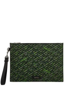Hombre Versace Bolso De Mano Con Monograma