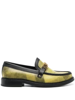 Hombre Moschino Mocasines Con Placa Del Logo