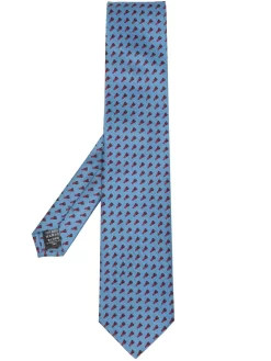 Hombre Dunhill Corbata Con Estampado Abstracto