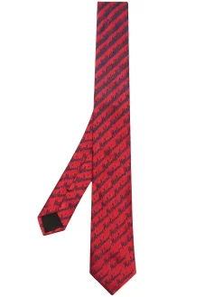 Hombre Moschino Corbata Con Logo Bordado