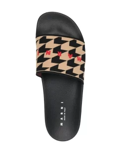 Hombre Marni Chanclas Con Motivo Del Logo En Jacquard -Masculina Moda Tienda 19602021 43805868 1000