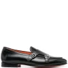 Hombre Santoni Zapatos Monk Con Hebilla Doble