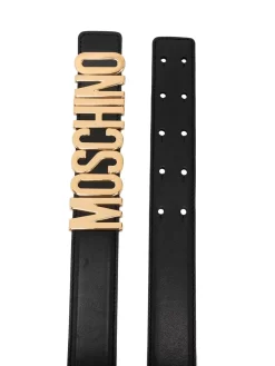 Hombre Moschino Cinturón Con Placa Del Logo -Masculina Moda Tienda 19673341 44012847 1000