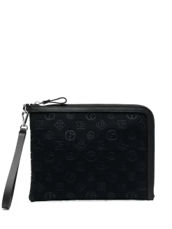 Hombre Giorgio Armani Funda Para Portátil Con Monograma En Relieve