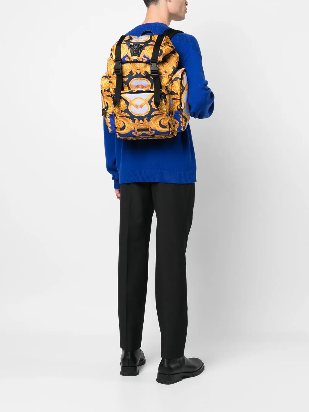 Hombre Versace Mochila Con Estampado Barocco 4 Hombre Versace Mochila Con Estampado Barocco - Imagen 2