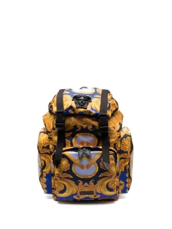 Hombre Versace Mochila Con Estampado Barocco