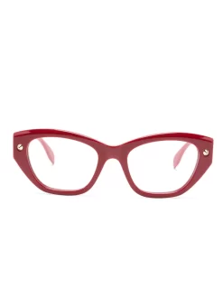 Hombre Alexander McQueen Eyewear Cat-eye Frame Glasses