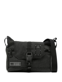 Hombre MCQ Bolso Messenger Con Motivo De Cuadrícula