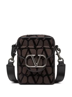 Hombre Valentino Garavani Bolso Messenger VLogo Con Placa Del Logo