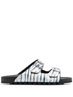 Hombre Missoni Sandalias A Rayas Con Doble Hebilla